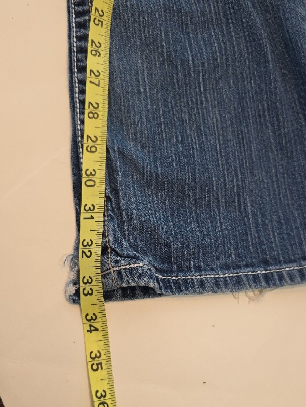 BKE Sabrina Bootcut Jeans 28x35.5 Stretch Blue Distressed Long Inseam Low Rise - Picture 12 of 15